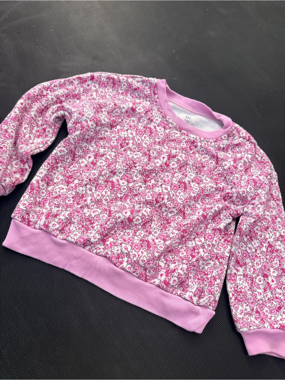 Girls' Gap Floral Crewneck Sweatshirt - Pink